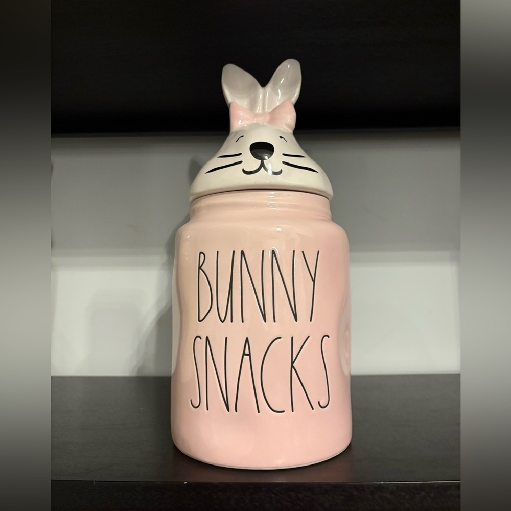 Rae Dunn Large Bunny Snacks Canister